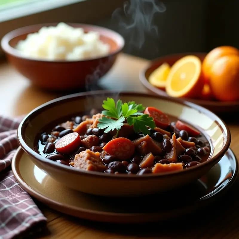 Feijoada Brasileña con Carne de Cerdo y Alubias Negras: Receta en Olla Lenta