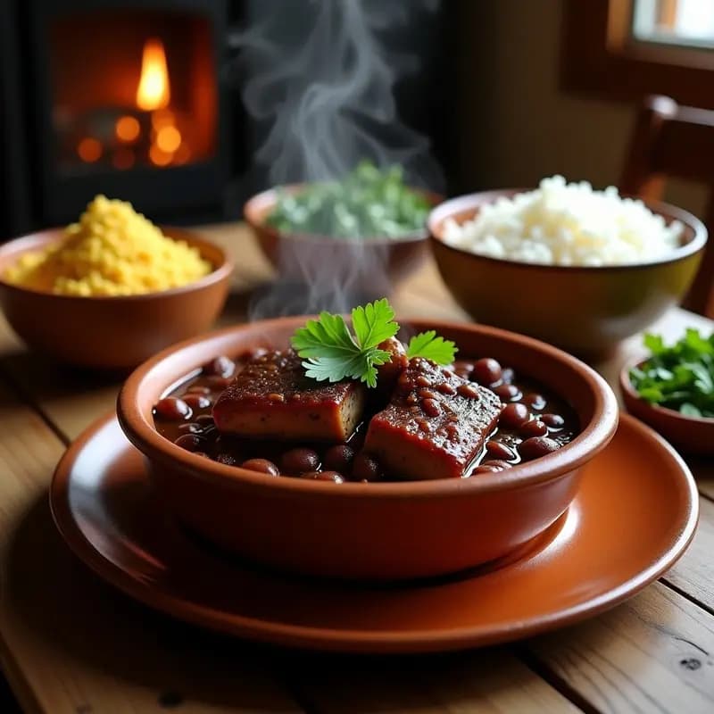 Feijoada Brasileña con Frijoles Negros y Costillas: Estofado para Día de Fiesta