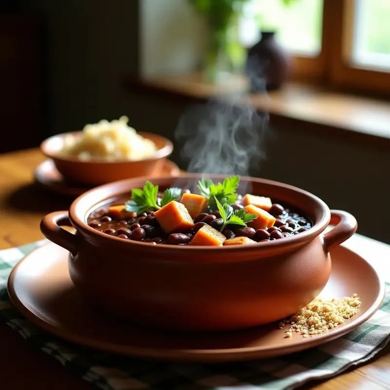 Feijoada Brasileña de Frijoles Negros con Tofu: Receta Sin Carne y Alta en Proteína