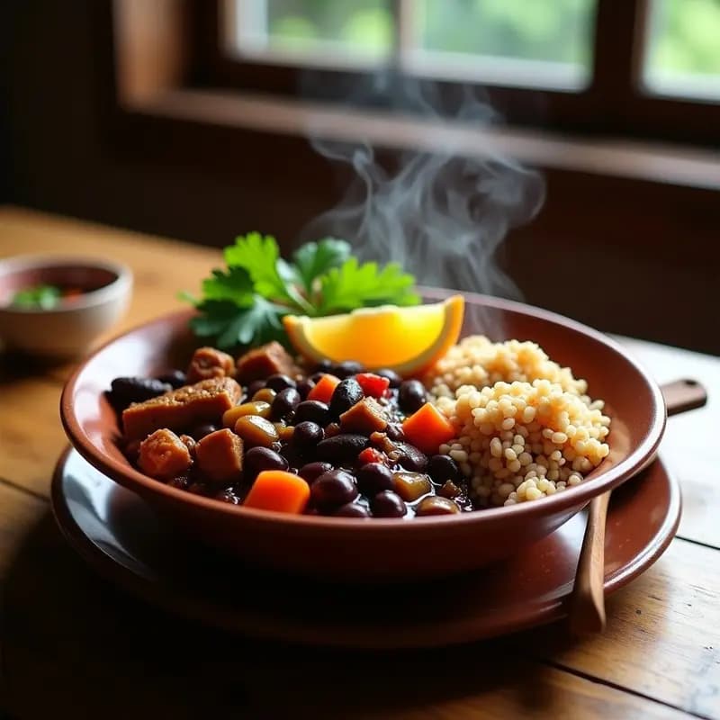 Feijoada Brasileña light con Arroz Integral: Receta Tradicional Baja en Calorías