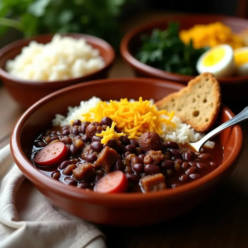 Feijoada Brasilera con Arroz y Farofa: Receta Reconfortante en Olla Express
