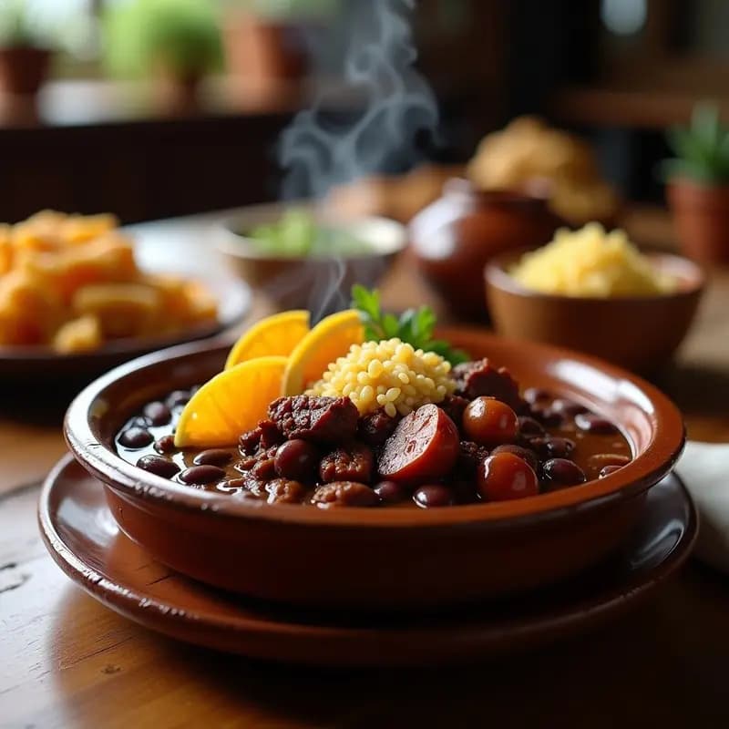 Feijoada Brasilera con Carne de Cerdo: Guiso Contundente en Olla Lenta