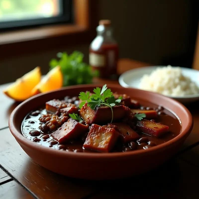 Feijoada Brasilera con Costilla de Cerdo: Receta Tradicional en Olla de Cocción Lenta