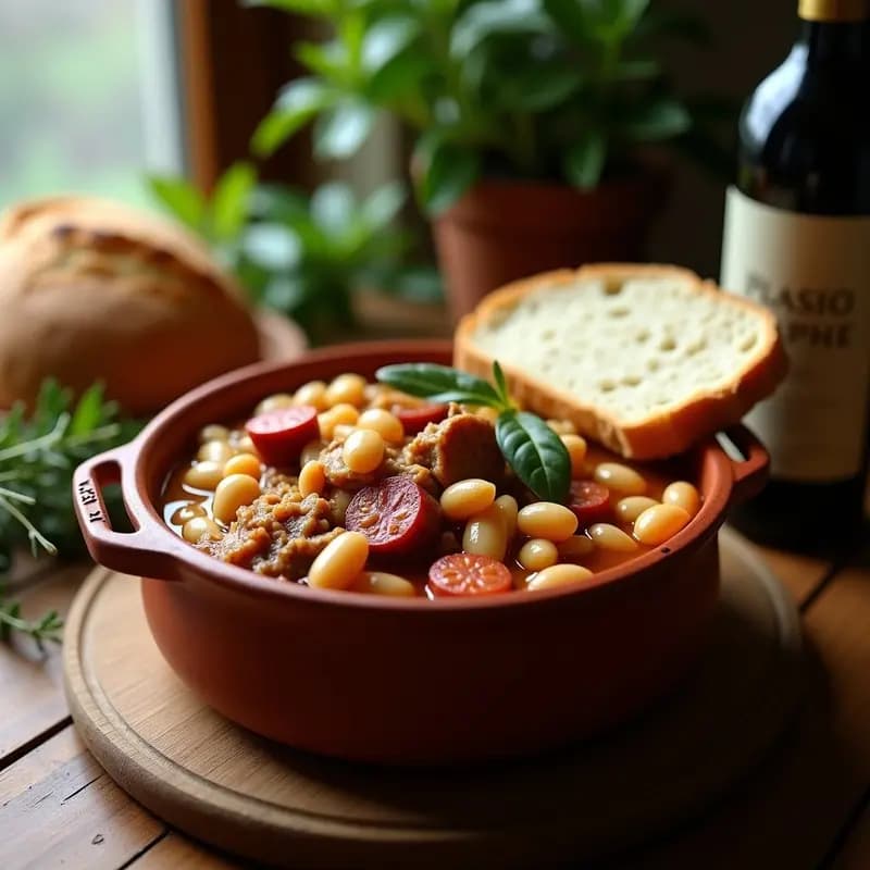 Feijoada Bretónica: Estofado Francés de Alubias Blancas y Cerdo Ahumado