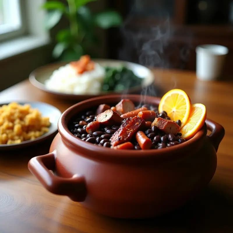 Feijoada Completa con Frijoles Negros y Carnes: Estofado Brasileño para Ocaciones Especiales