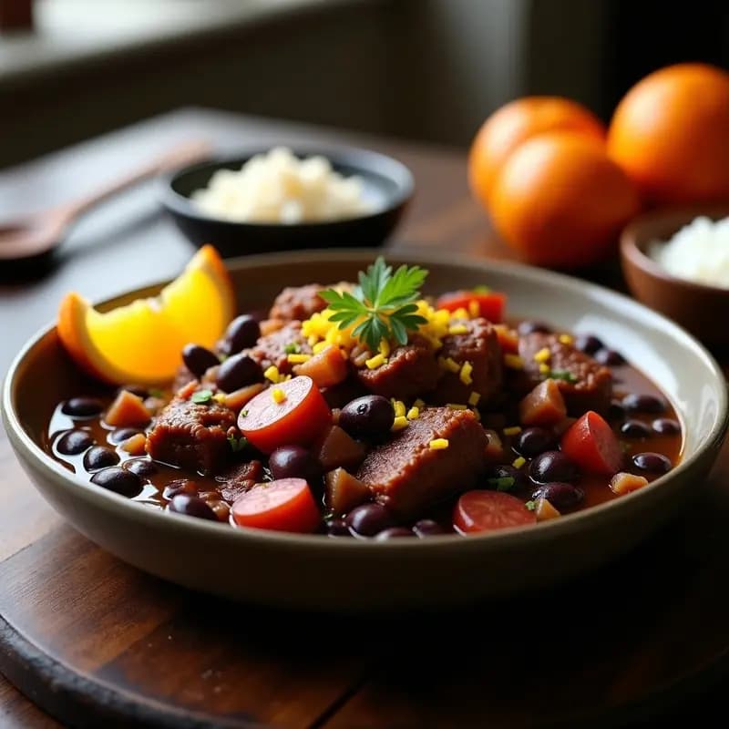 Feijoada Brasileña con Costilla de Cerdo y Naranjas: Receta Tradicional en Olla Express