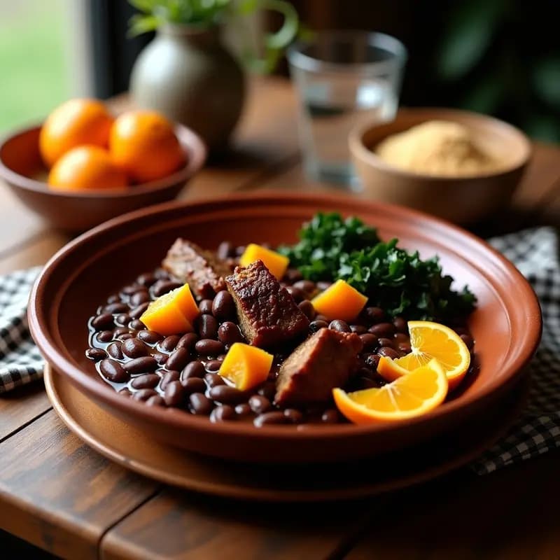Feijoada Brasileña con Costillas de Cerdo y Verduras: Receta en Olla Lenta para Compartir