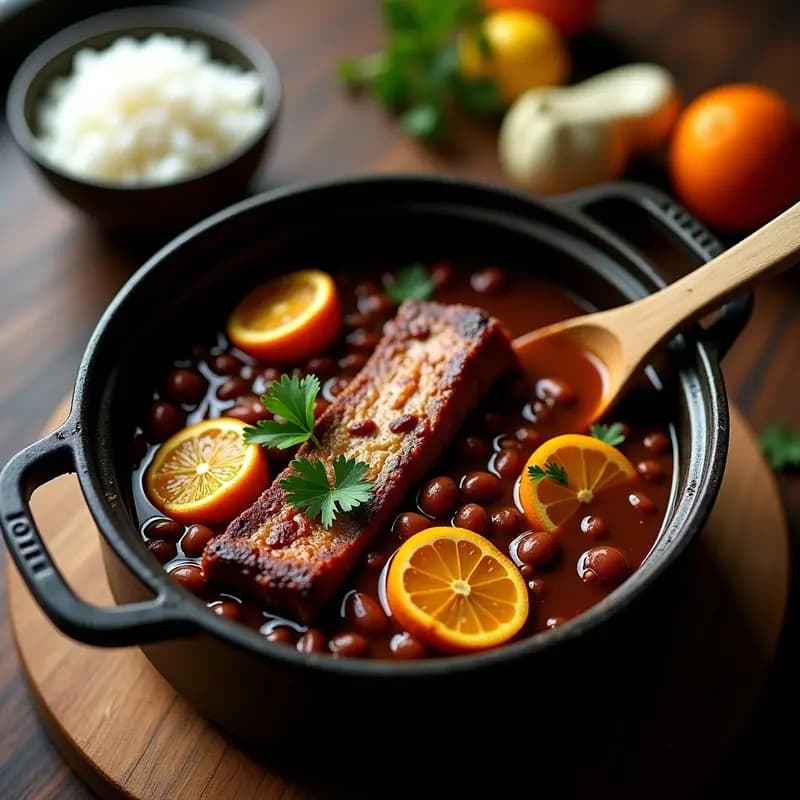 Feijoada Brasileira con Costillas y Naranjas: Estofado Portugués en Olla Exprés