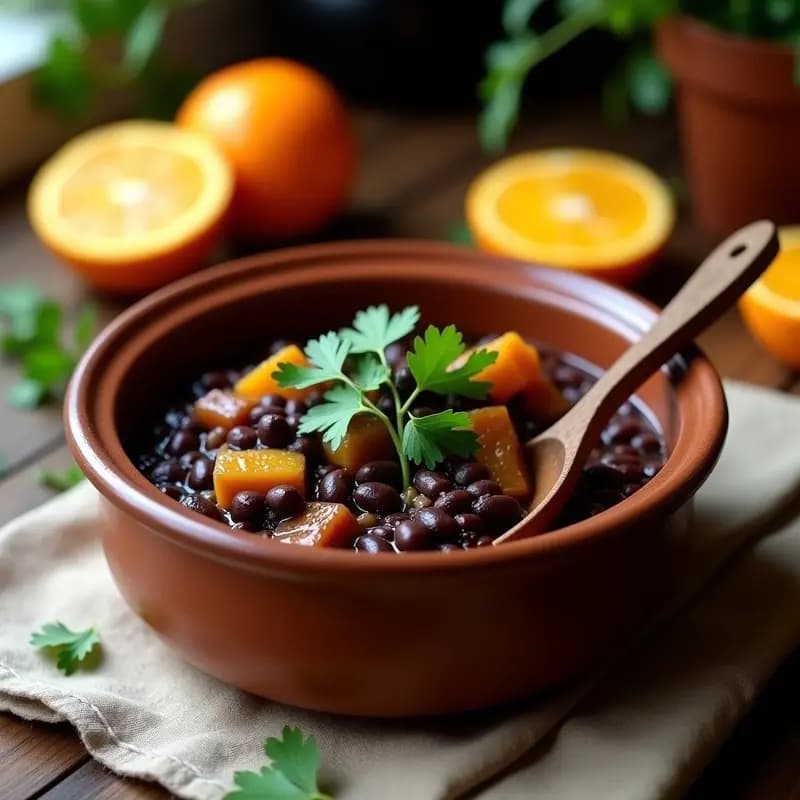 Feijoada Brasileña de Frijo Negro y Seitan: Receta en Olla Rápida con Toque Ahumado