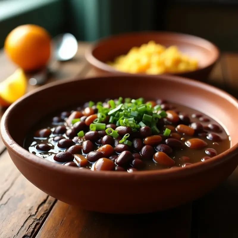 Feijoada decebolinha con Frijoles y Farofa: Receta Brasilera para Dias de Fiesta