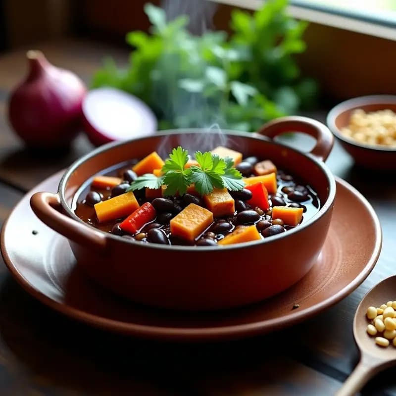 Feijoada Ligera de Frijoles Negritas: Versión Brasileira Vegana con Tofu Ahumado