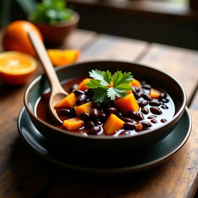 Feijoada de Frijoles Negros y Calabaza: Estofado Brasileño Vegano en Olla Exprés