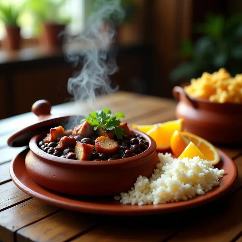 Feijoada Brasielña de Frijoles Negros con Carne de Cerdo: Receta Abundante y Reconfortante
