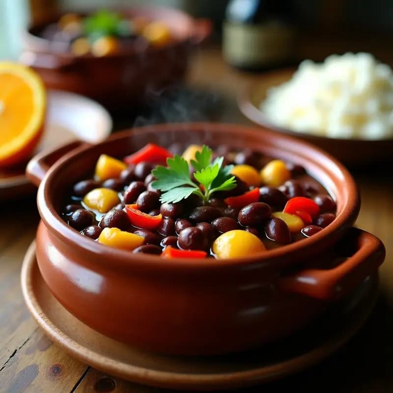 Feijoada Brasilera con Frijoles Negros y Chirivía: Estofado Vegano y Nutritivo