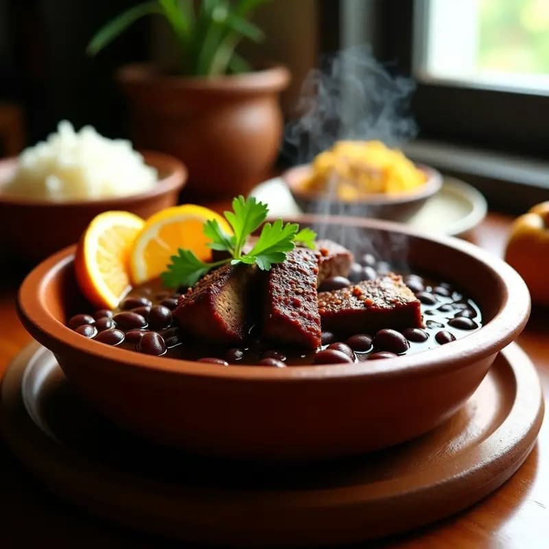 Feijoada Brasileña de Frijoles Negros y Costilla de Cerdo: Receta Festiva y Reconfortante