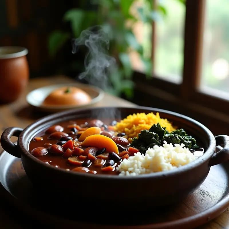 Feijoada Brasileña con Frijoles Negros y Naranjas: Receta de Río de Janeiro Tradicional
