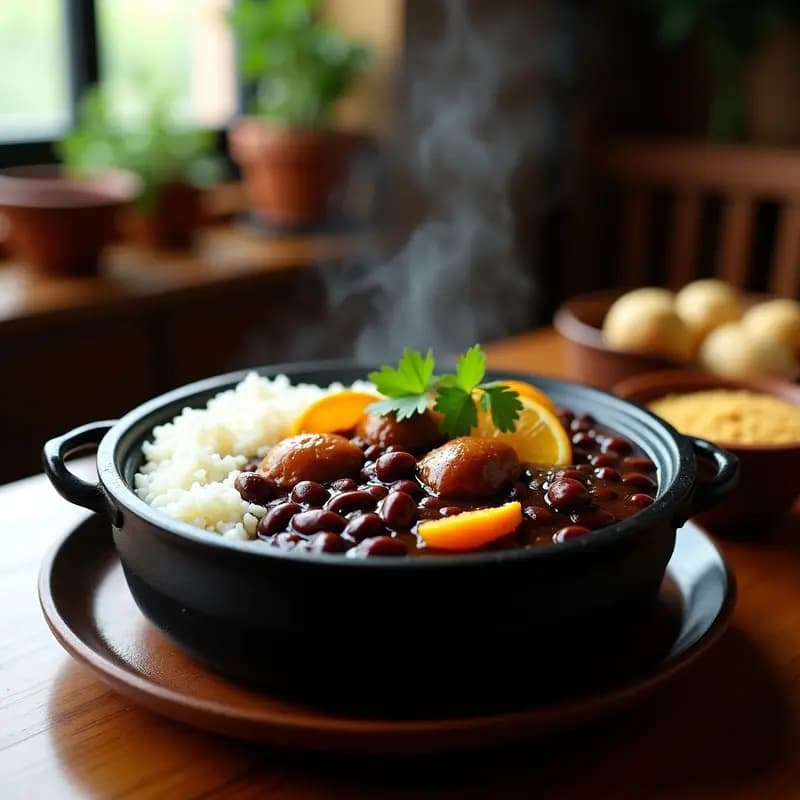 Feijoada Brasileña con Frijoles Negros y Seitan: Receta Tradicional Vegana y Sin Gluten