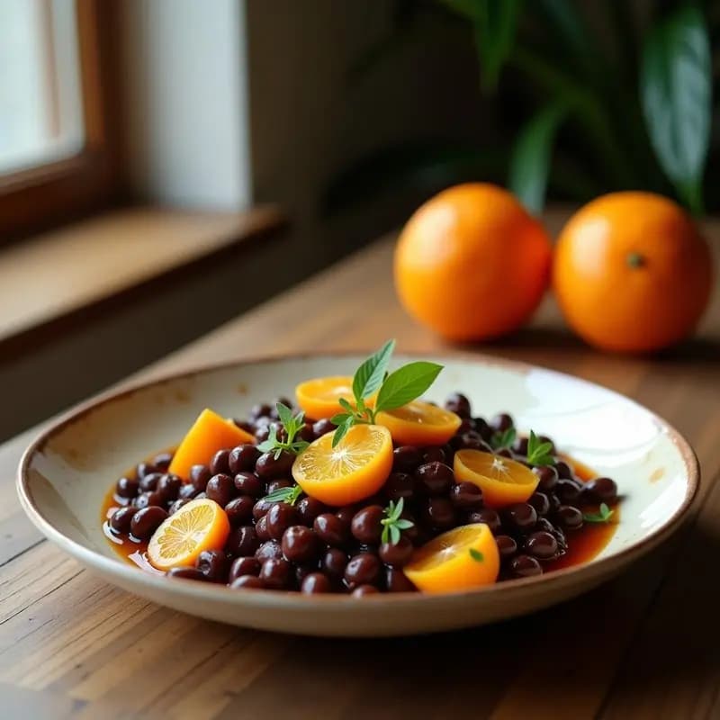 Feijoada Brasilera con Frijoles Pretos y Naranjas: Estofado Vegano de Alto Valor Proteico