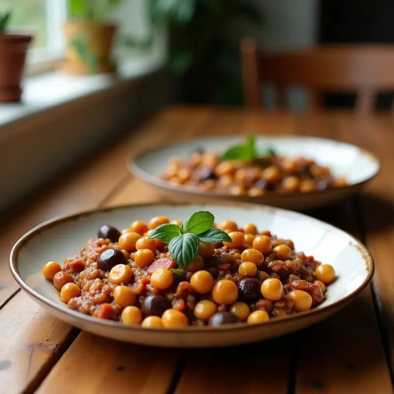Feijoda de Garbanzos y Verduras: Versión Vegana del Plato Brasileño en Olla Lenta