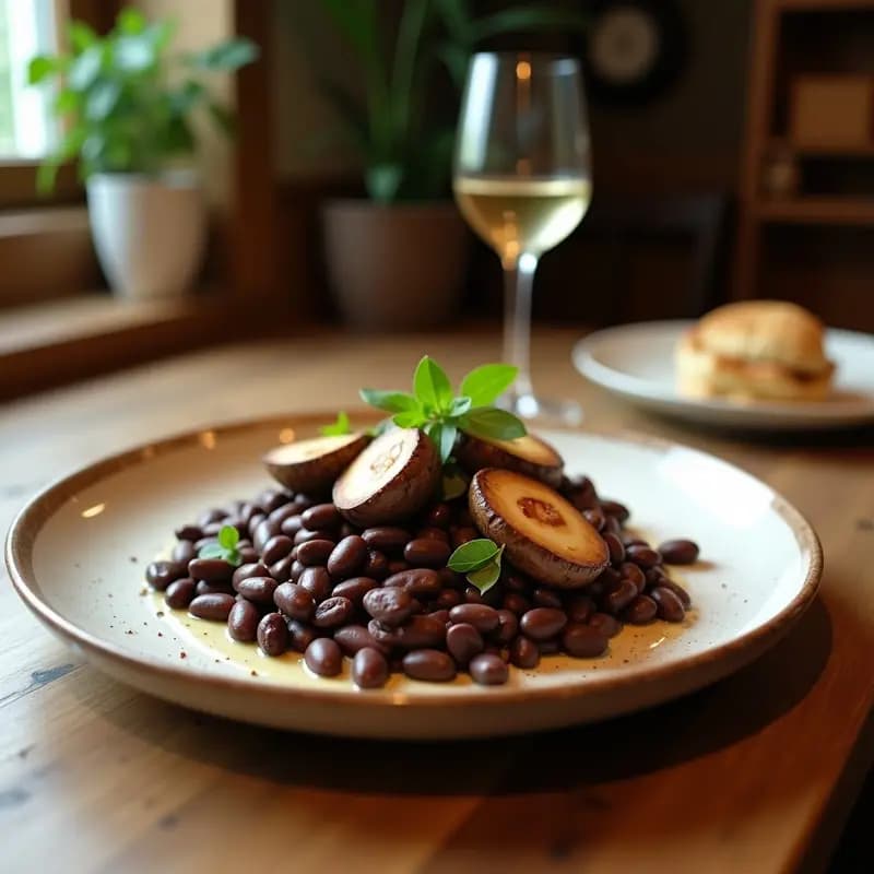 Feijoada Brasileña de Hongos Portobello: Versión Vegana con Leche de Coco