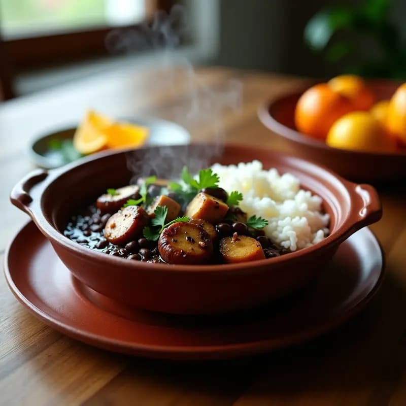 Feijoada Brasileña de Hongos Portobello: Receta Vegana y Alta en Proteína en Olla Lenta