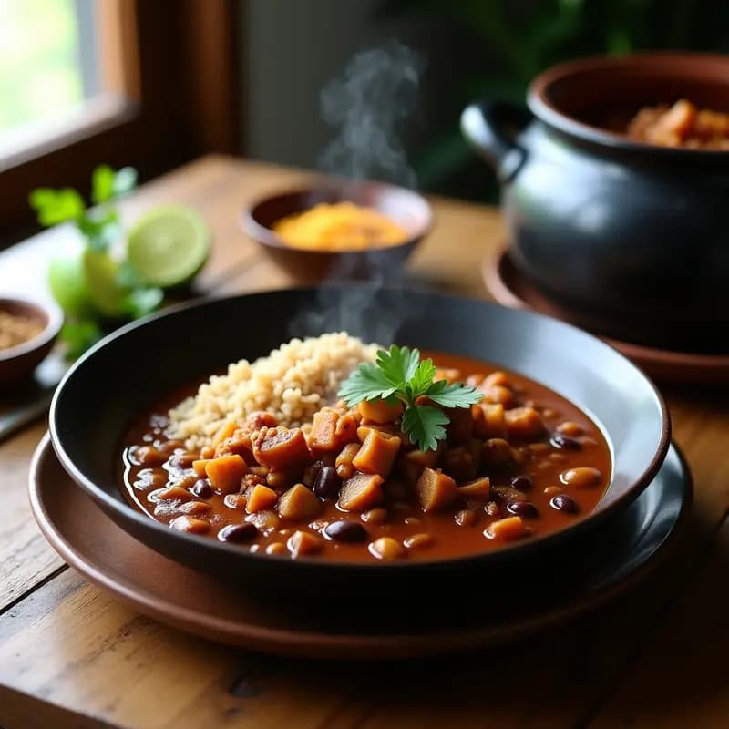 Feijoada de Jackfruit y Frijoles Negros: Guiso Brasilero Vegano y Alto en Proteína