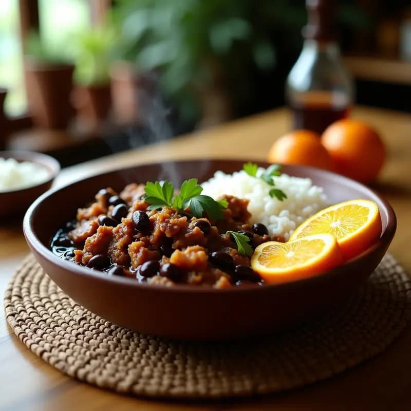Feijoada de Jackfruit y Frijoles Negros: Receta Brasilera Vegana en Olla Rápida