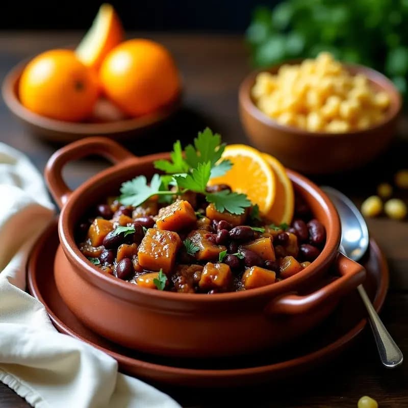 Feijoada Brasileña con Jackfruit y Naranjas: Receta Vegana y Sin Grasas Saturadas