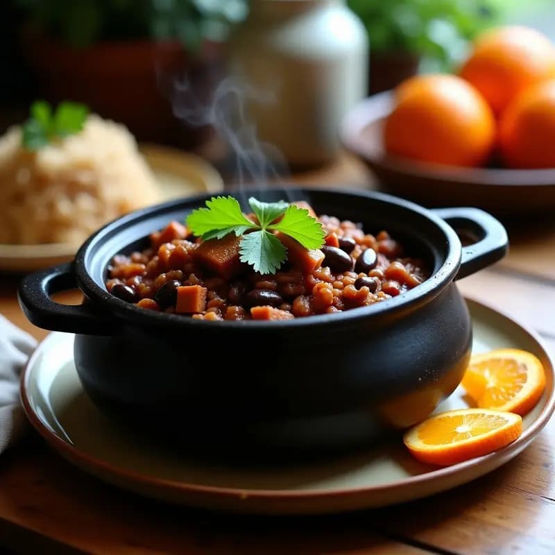 Feijoada Brasileira con Jackfruit: Estofado Vegano sin Carne y Alto en Proteína