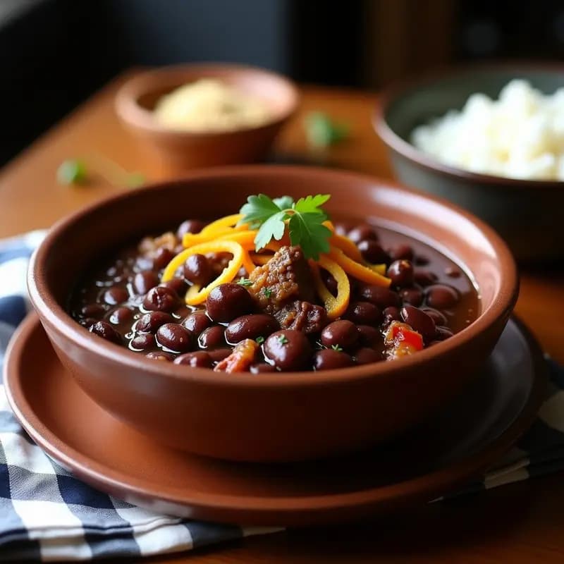 Feijoada Brasilera de Jackfruit: Estofado Vegano en Olla Express con Toque Ahumado