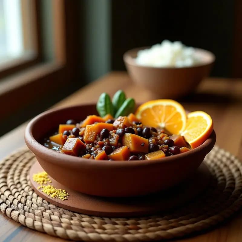 Feijoada Brasileña con Jackfruit: Receta Vegana de Estofado Negro en Olla Lenta