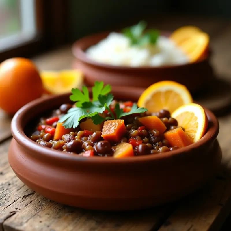 Feijoada de Lentejas y Chili: Receta Brasileña Vegana y Económica en Olla Exprés