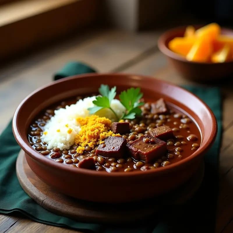 Feijoada Brasileña de Lentejas y Costillas Ahumadas: Receta en Olla Express y Alta en Hierro