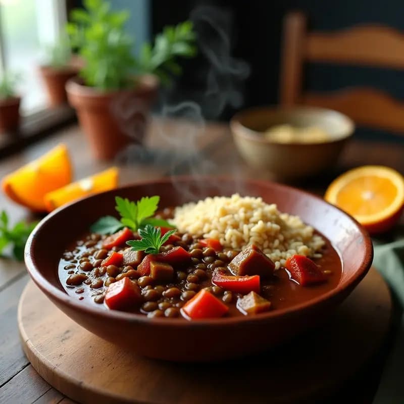Feijoada de Lentejas y Tofu Ahumado: Receta Brasileña Vegana y en Olla Lenta