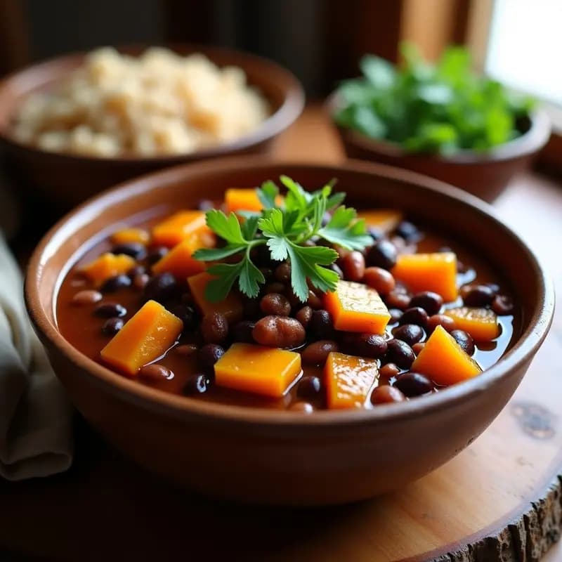 Feijoada Brasileña Light de Frijoles Negros y Calabaza: Receta Vegana y Alta en Fibra
