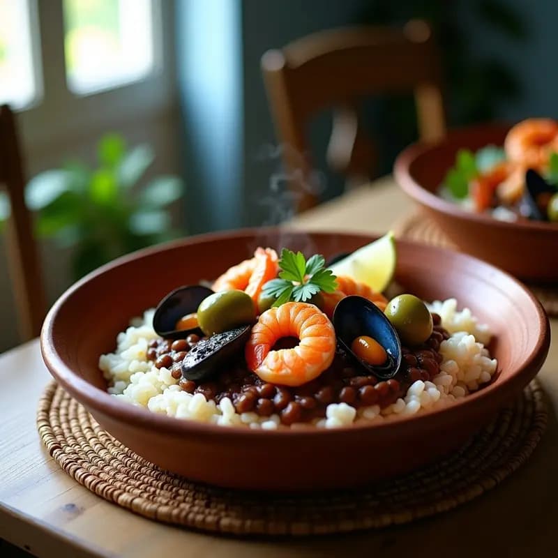 Feijoada de Mariscos con Arroz Blanco: Receta Brasileira de Costa a la Mesa