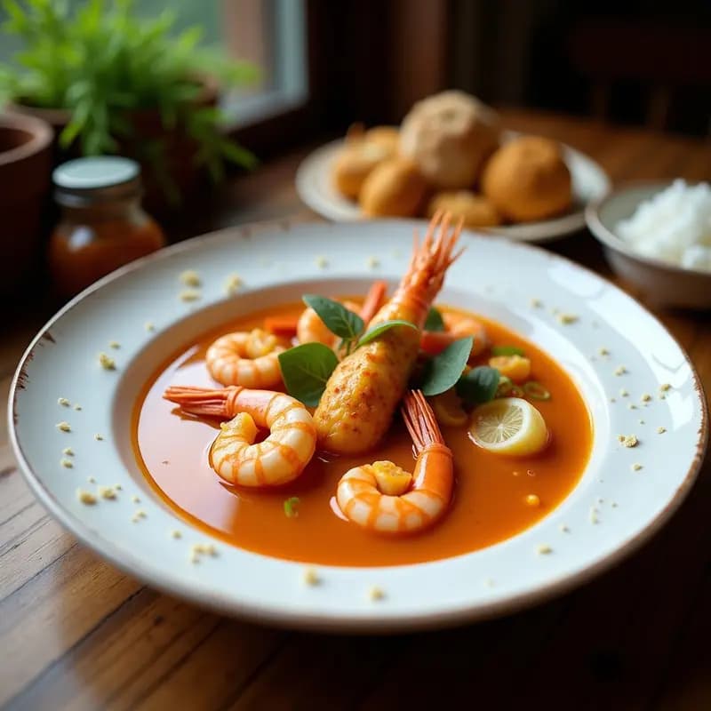 Feijoda de Mariscos: Receta Brasilera con Camarones, Calamares y Leche de Coco
