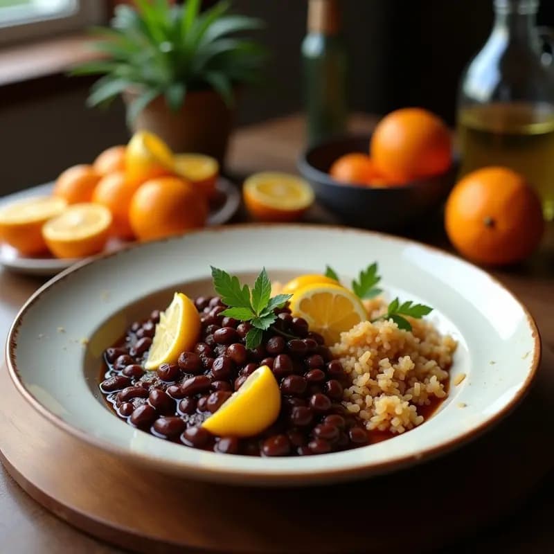 Feijoada Brasileña con Black Beans y Naranjas: Estofado Vegano Rico en Hierro