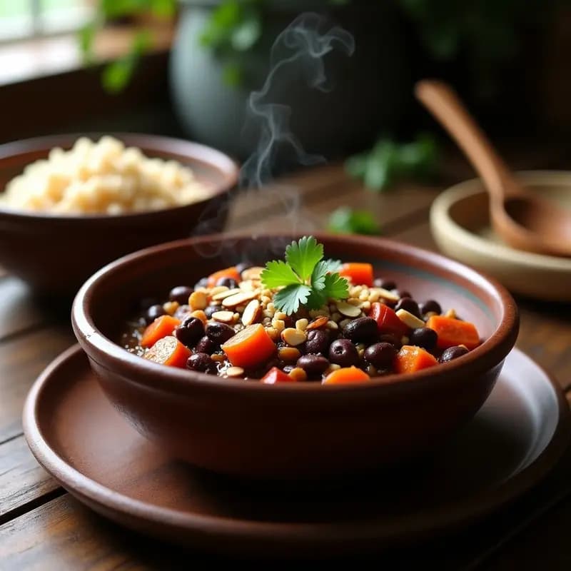 Feijoada Brasileña con Frijoles Negros y Verduras: Receta Vegana y Rica en Proteína