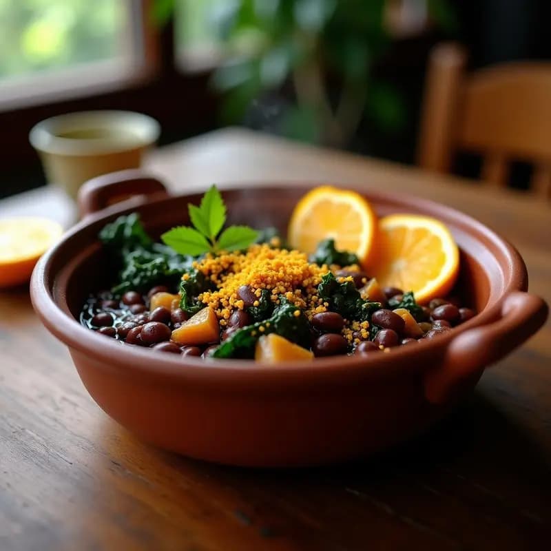 Feijoada Vegana con Jackfruit y Col Rizada: Receta Brasileira en Olla Express