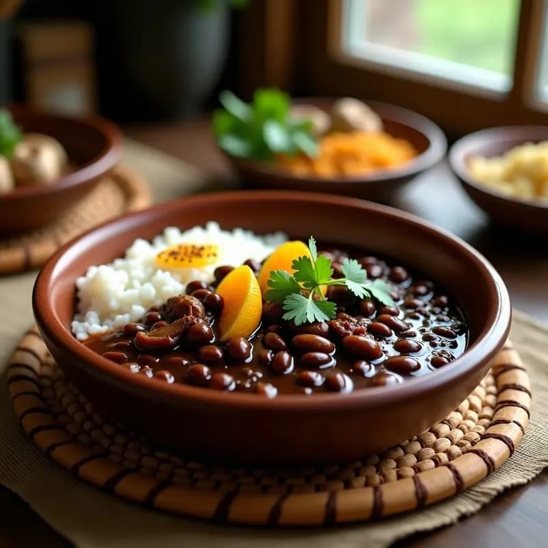 Feijoada Vegetariana con Hongo Shitake: Receta Brasileña Vegana en Olla Exprés