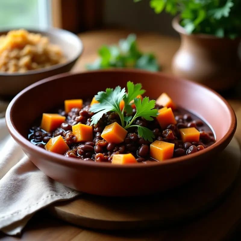 Feijoada Vegetariana con Jackfruit y Calabaza: Versión Brasileña Sin Carne en Olla Lenta