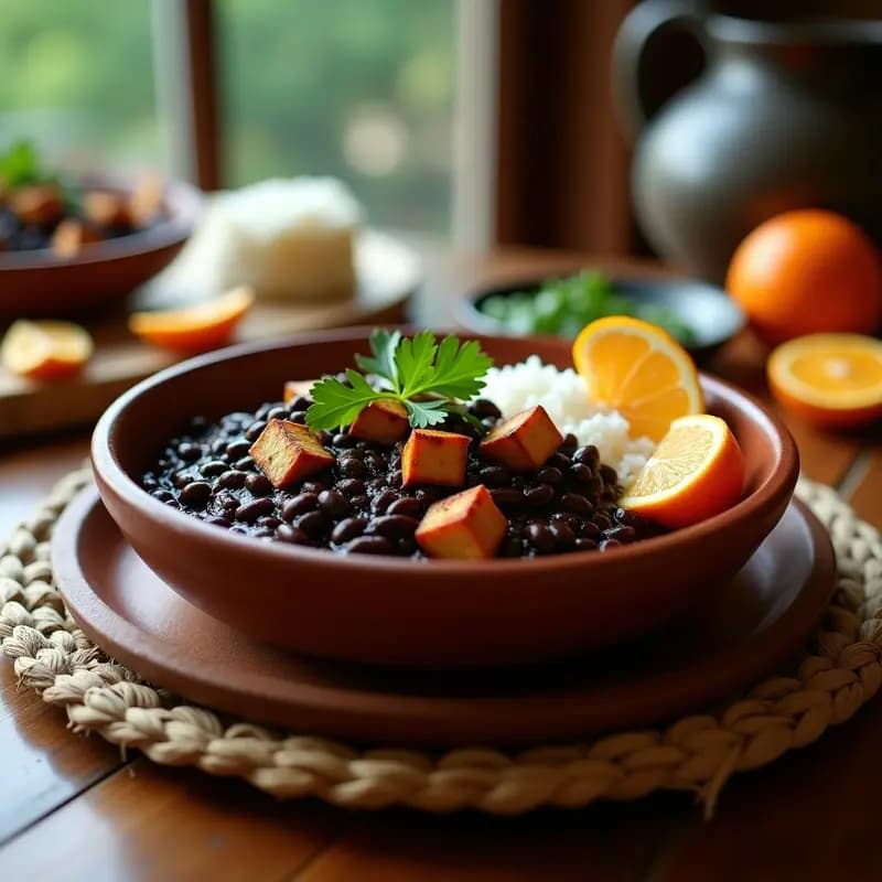 Feijoada Vegetariana con Tofu Ahumado: Receta Brasilera en Olla Exprés