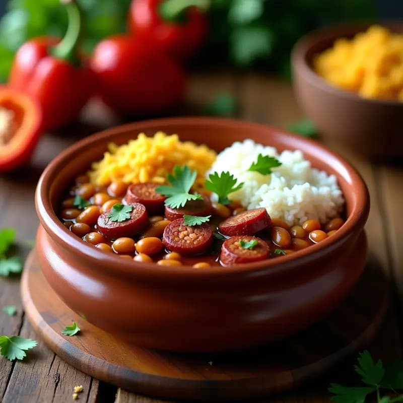 Feijoadinha Brasileña con Frijoles Pintos y Chorizo: Receta en Olla Lenta