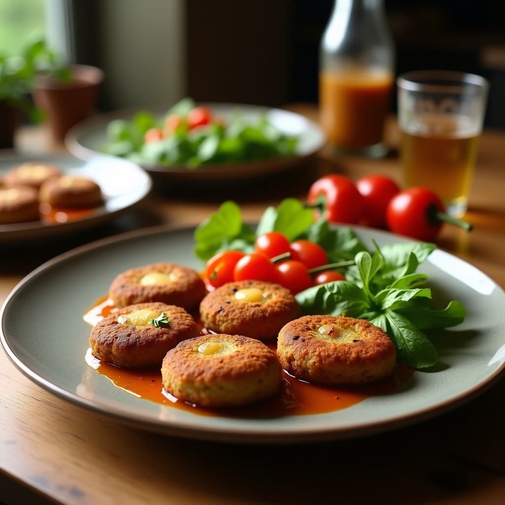 Felafel de Habas con Salsa de Tahini y Granada: Receta Libanesa en Airfryer Sin Harina