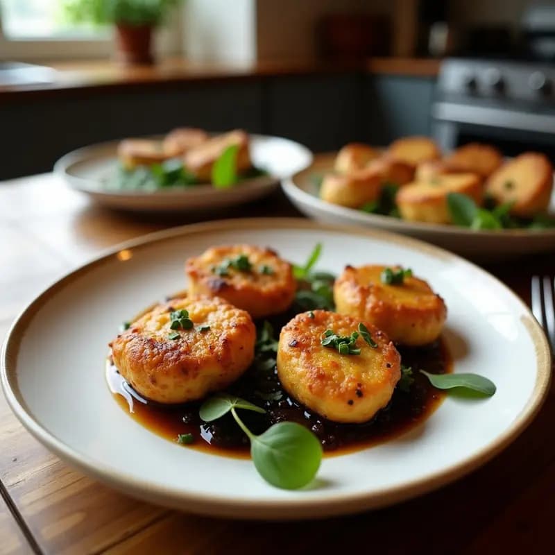 Feuilleté de Hongos Portobello y Trufa Negra: Entrante Francés en Airfryer Sin Mantequilla