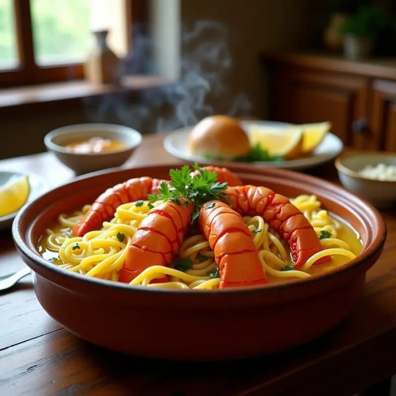Fideuá de Bogavante y Azafrán: Receta Tradicional Valenciana en Cazuela de Barro
