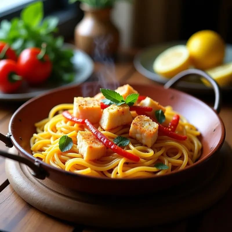 Fideuá de Bogavante y Azafrán: Receta Española de Arroz en Formato Fideos