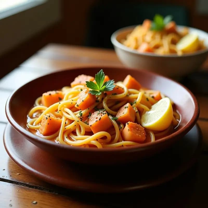 Fideuá de Bogavante y Ñoras: Receta de Costa Brava con Toque de Mar en Olla Exprés