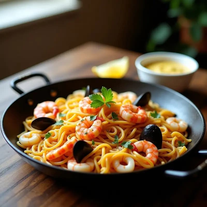 Fideuà de Mariscos con Alioli: Receta Valenciana Alternativa a la Paella